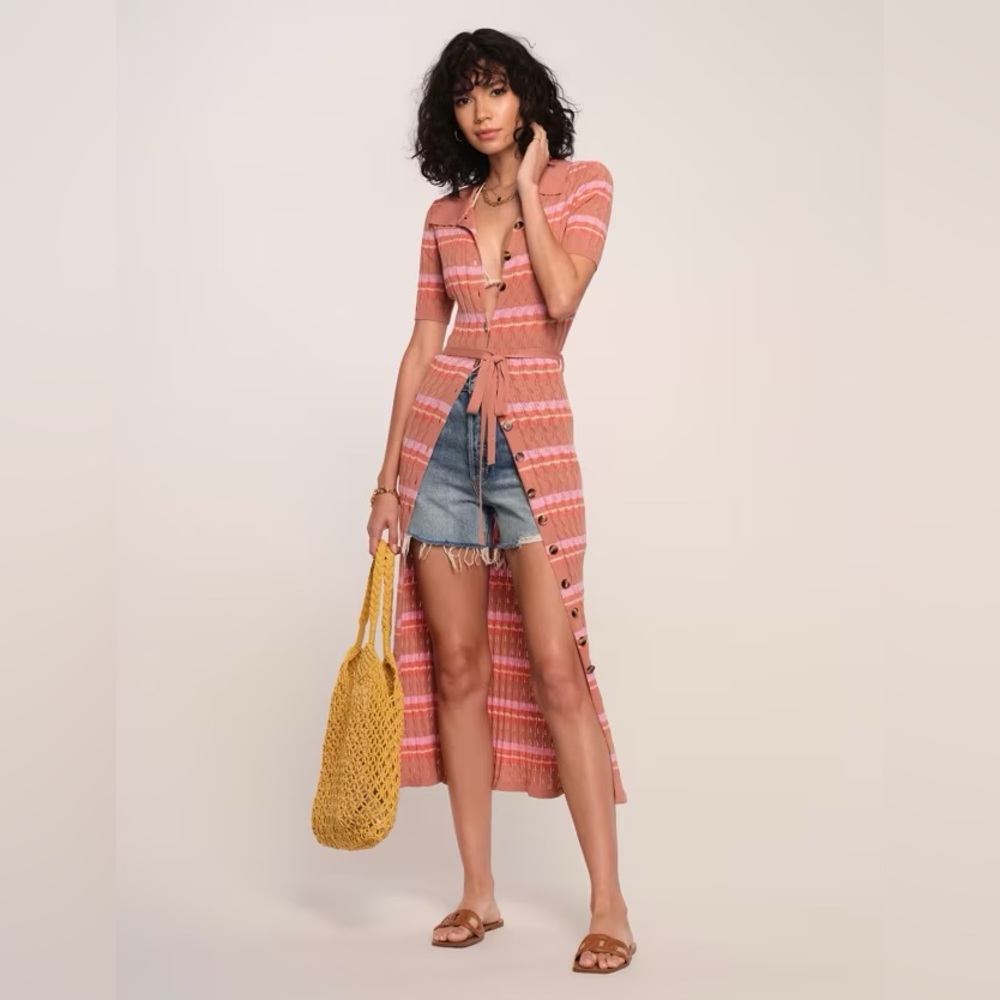 Heartloom knit button down dress